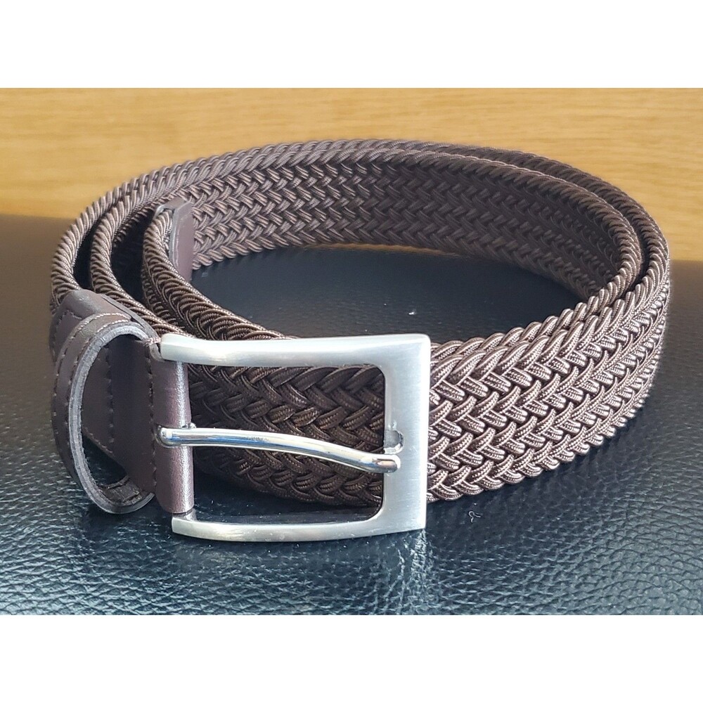 Unbranded Men's Brown Braided Belt 45" Size XXL